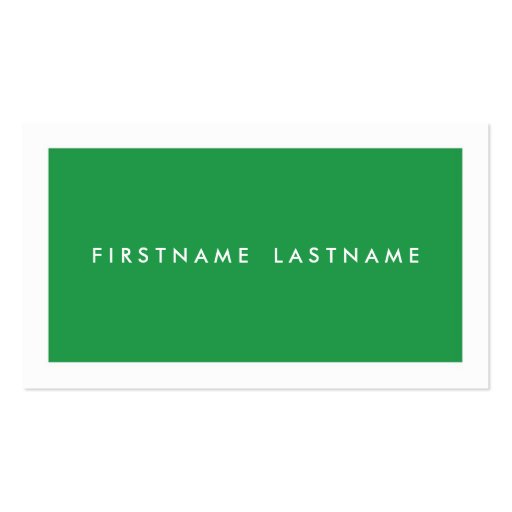 Personal Networking Business Cards in Green