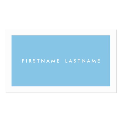 Personal Networking Business Cards in Light Blue (front side)