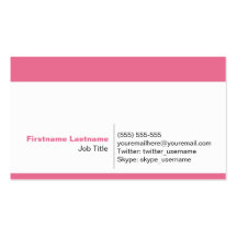 Personal Networking Business Cards in Light Pink