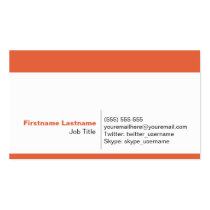 Personal Networking Business Cards in Orange business cards