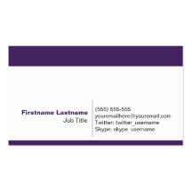 Personal Networking Business Cards in Purple