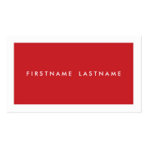 Personal Networking Business Cards in Red