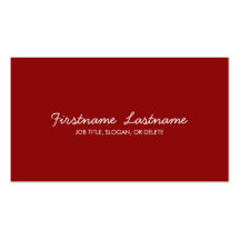 Personal Networking Business Cards in Red