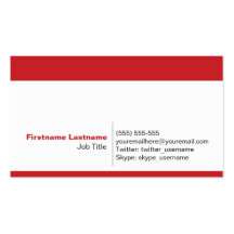 Personal Networking Business Cards in Red
