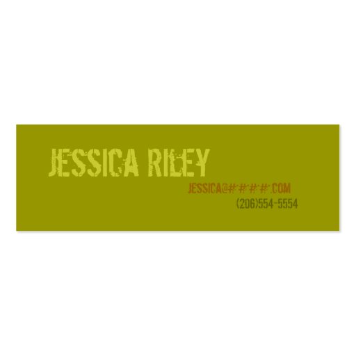 Personal Profile Cards - Camp Business Card Template (front side)