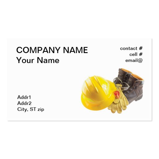 Personal Protective Equipment Business Card Templates (front side)