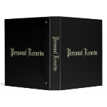 Personal Records 3 Ring Binder