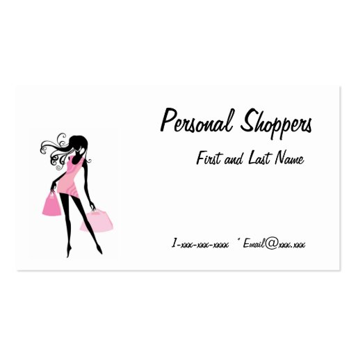 Personal Shopper Business Card (front side)