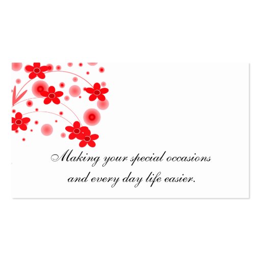 Personal Shopper Business Card (back side)