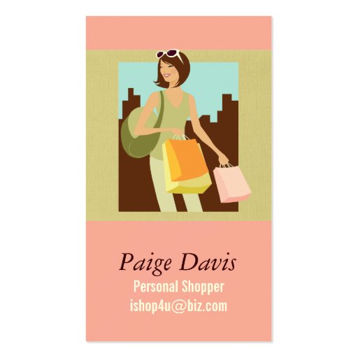 Personal Shopper Business Cards (front side)