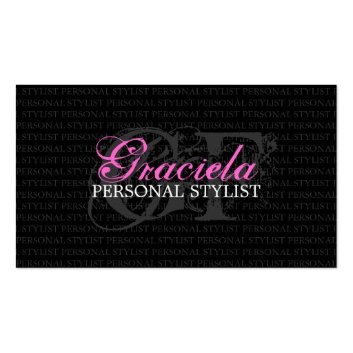 Personal Stylist Business Card (front side)