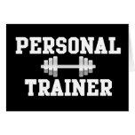 Personal Trainer Black and White Dumbell Training Cards