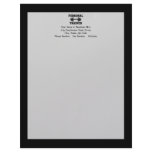Personal Trainer Black and White Dumbell Training Letterhead