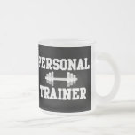 Personal Trainer Black and White Dumbell Training Mugs