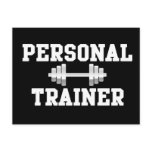 Personal Trainer Black and White Dumbell Training Post Cards