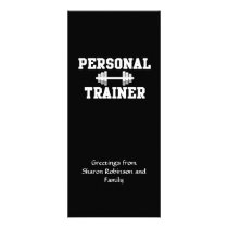 Personal Trainer Black and White Dumbell Training Rack Cards
