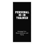 Personal Trainer Black and White Dumbell Training rack cards