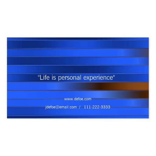 Personal Trainer Blue Business Card (back side)