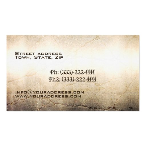 Personal Trainer - Body Building Business Card (back side)