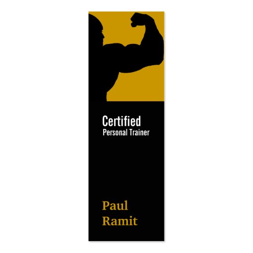 Personal Trainer Brown Vertical Business Card