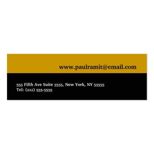 Personal Trainer Brown Vertical Business Card (back side)