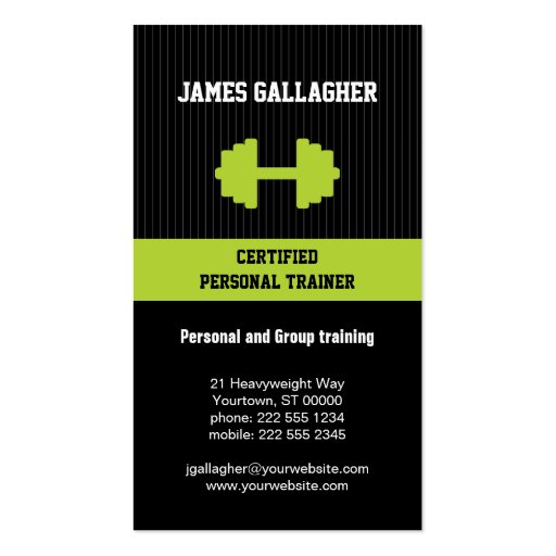 Personal Trainer Business Card