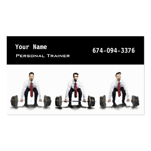 Personal Trainer Business Card (front side)