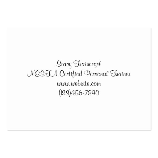 Personal Trainer Business Card (back side)