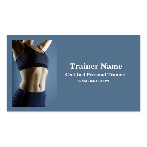 Personal Trainer Business Card (front side)