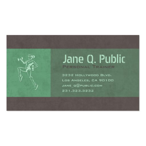 Personal Trainer Business Card (bright) (front side)