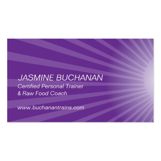 Personal Trainer Business Card Template (back side)