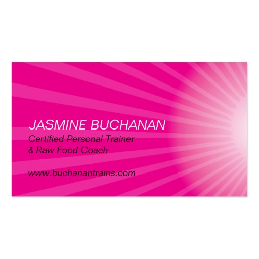 Personal Trainer Business Card Template (back side)