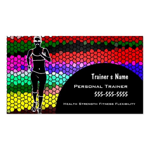 Personal Trainer Business Card Template (front side)