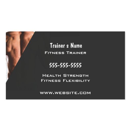 Personal Trainer Business Card Templates (front side)