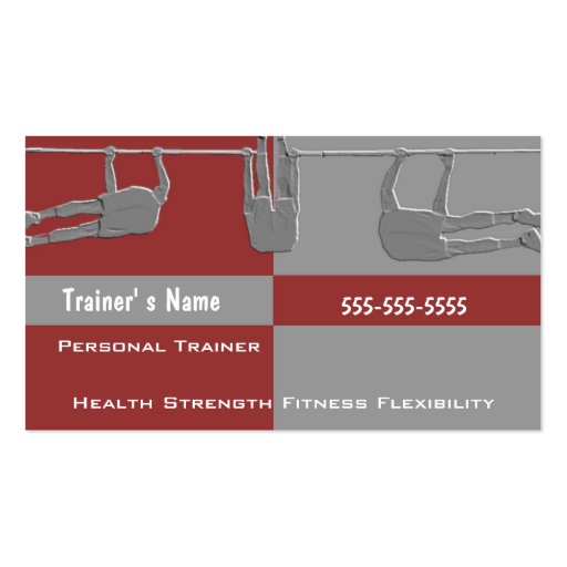 Personal Trainer Business Card Templates (front side)