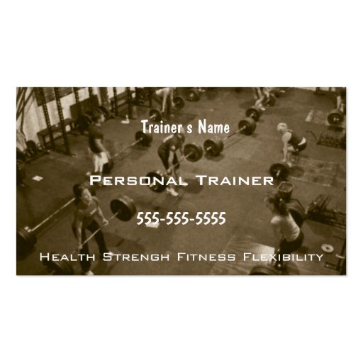 Personal Trainer Business Card Templates