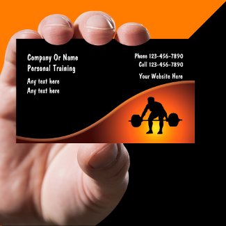 Personal Trainer Business Cards profilecard