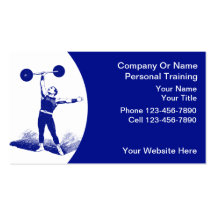 Personal Trainer Business Cards