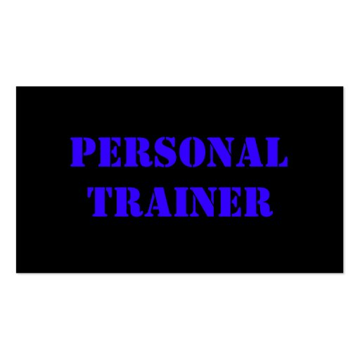 Personal Trainer Business Cards