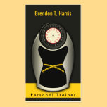 Personal Trainer Business Cards - Black and Yellow business cards
