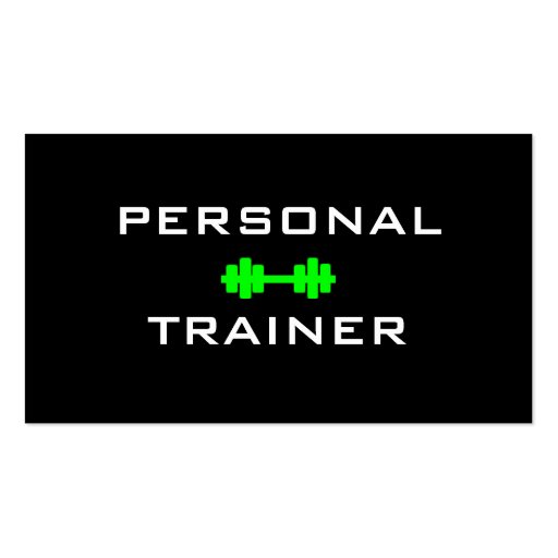 Personal Trainer Dumbell Business Card (front side)