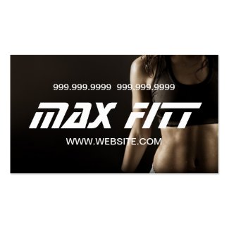Personal Trainer Exercise Gym Fitness Business Business Card Templates