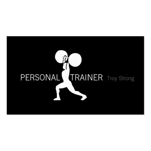 Personal Trainer, Fitness Business Card (front side)