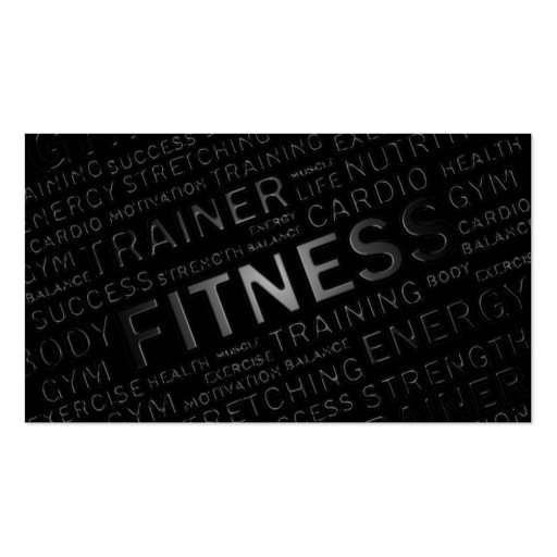 Personal Trainer & Fitness Business Card (front side)