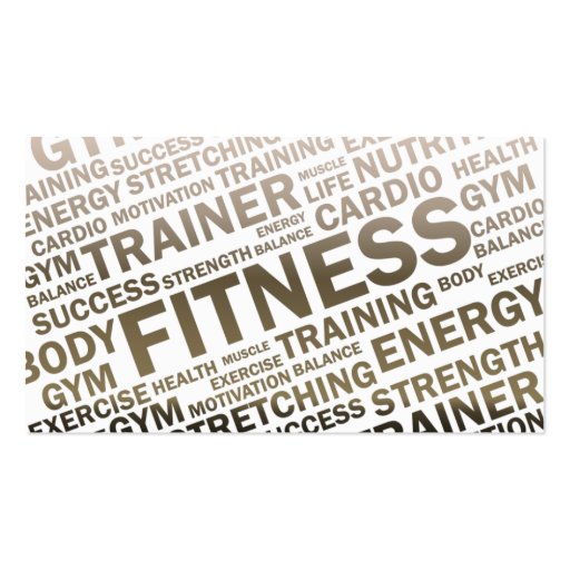 Personal Trainer & Fitness Business Card (front side)