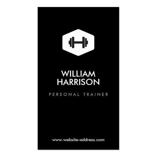 PERSONAL TRAINER, FITNESS INSTRUCTOR LOGO BUSINESS CARD TEMPLATES (front side)