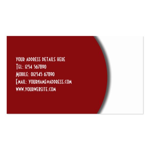 Personal Trainer / Gym Business Card (back side)