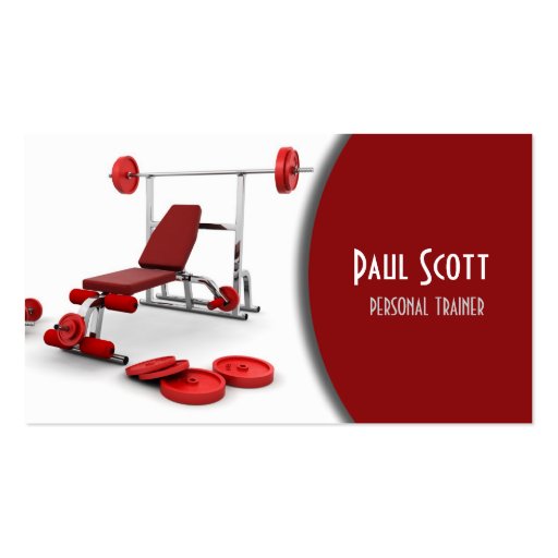 Personal Trainer / Gym Business Card (front side)