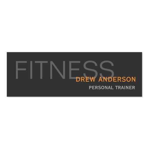Personal Trainer Modern Elegant Business Card (front side)