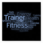 Personal Trainer or Fitness Center Poster posters